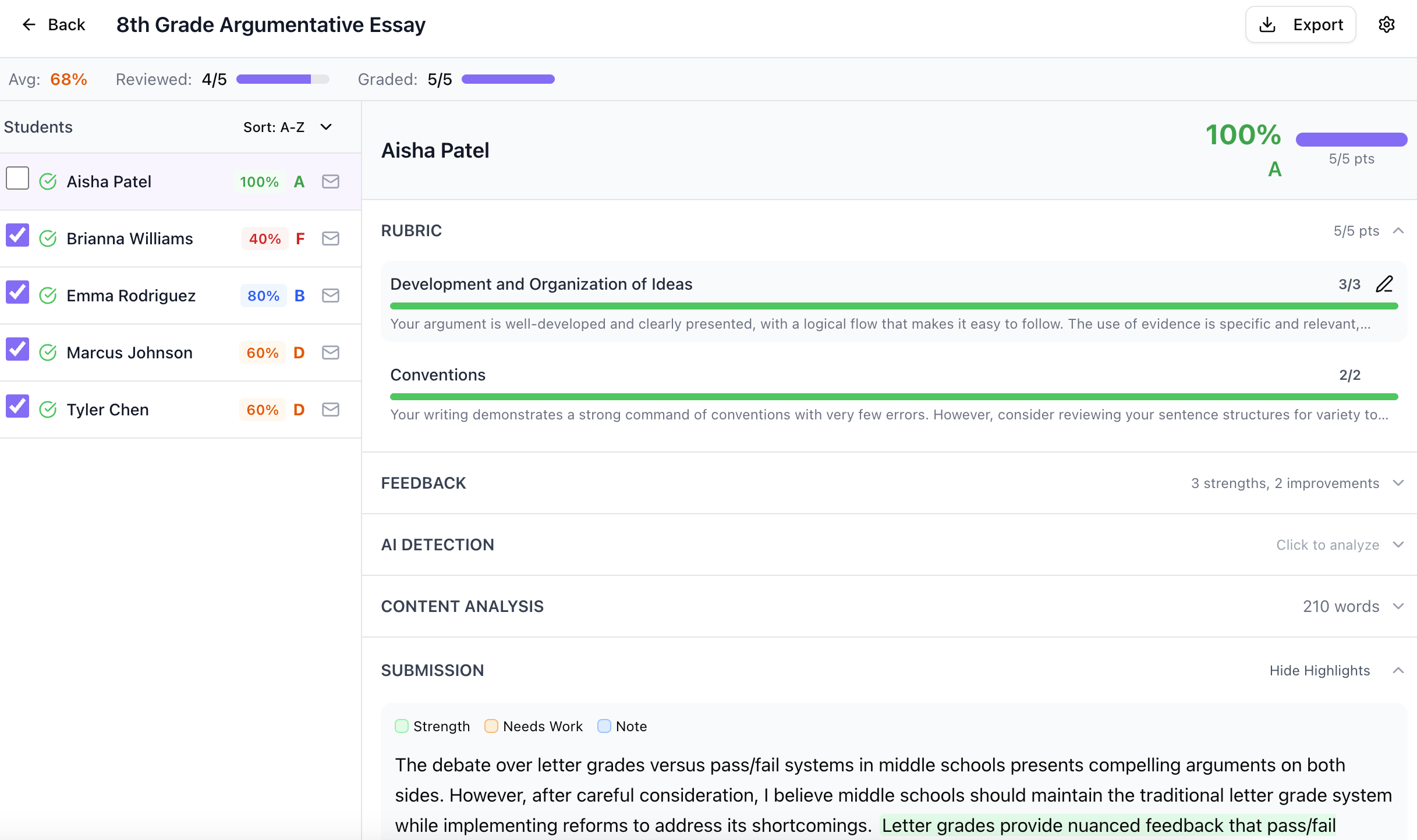 AI Rubric-Based Grading Made Faster for Teachers — EasyClass